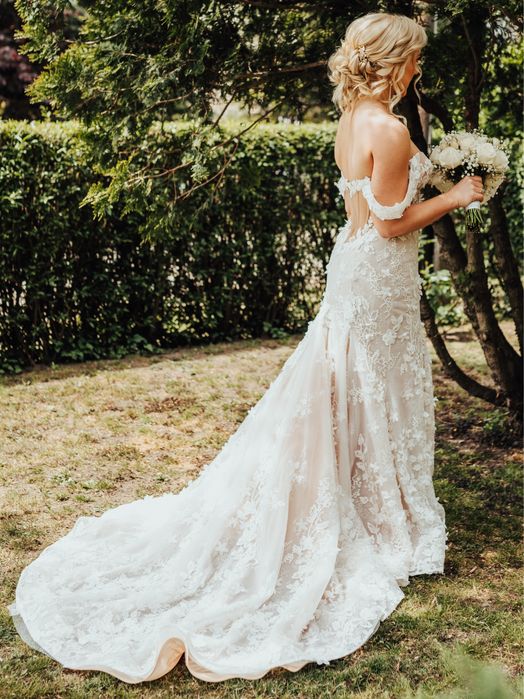 Suknia ślubna 162 cm/ rozm. S - Agnieszka Światły