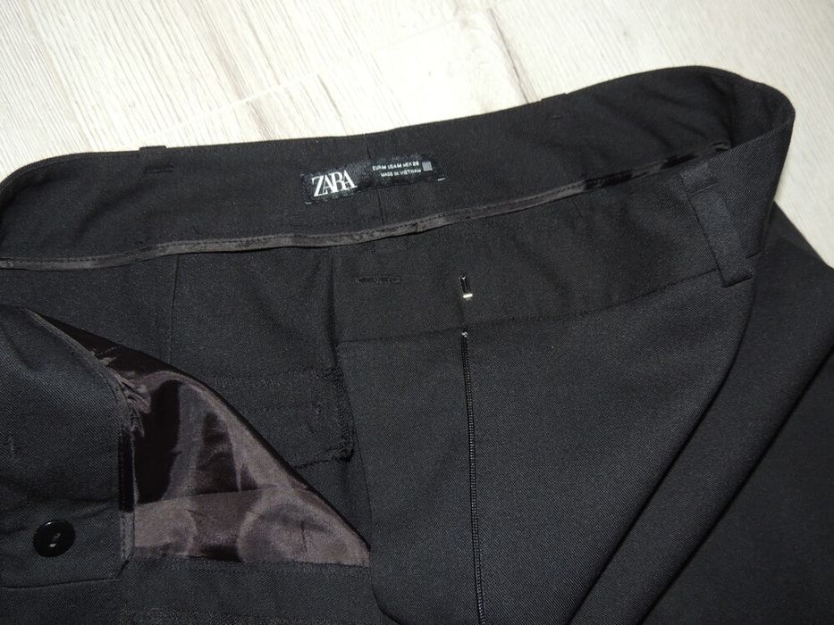 Брюки штани Zara  висока талія посадка чорні