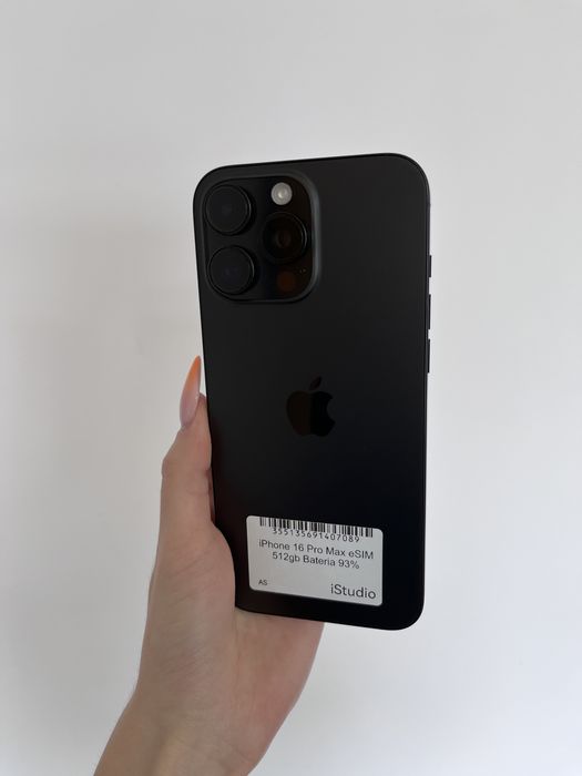 RATY 0% iPhone 16 Pro Max esim 512 GB BATERIA 93% GWARANCJA 12 miesiecy !!!