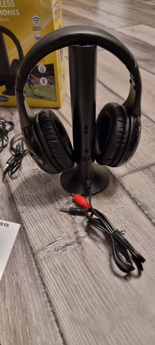 Zestaw słuchawkowy do telewizora bezprzewodowe z nadajnikiem