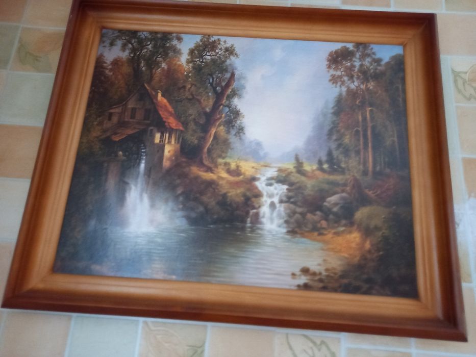 Obraz malowany  duży