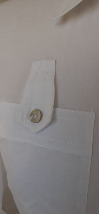 Elegancka bluzka biała 38 batyst 100%bawełna