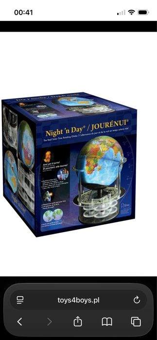 Globus Night’N Day z zegarem i kalendarzem