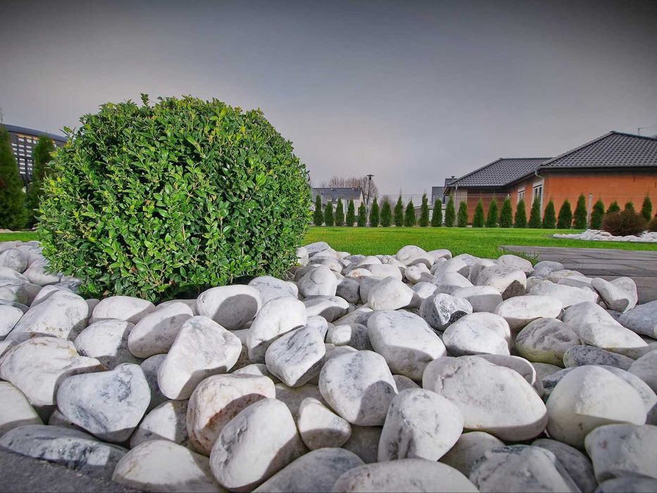 Otoczaki janowickie kamienie ozdobne białe okrągłe 1000 kg z dostawą