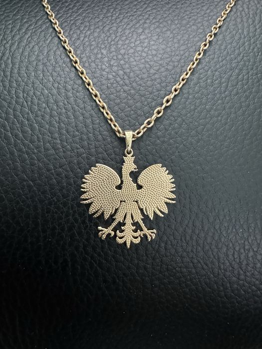 Piękny złoty orzeł wisiorek zawieszka