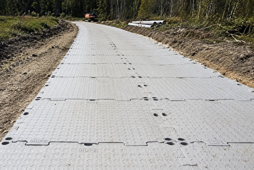 Maty Drogowe 20mm Płyta drogowa tymczasowa | Mata HDPE 20 mm 300 cm x 100cm tworzywo sztuczne
