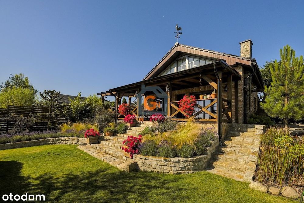 Dom nad jeziorem w Spalona z unikalnym klimatem wiejskiej chaty