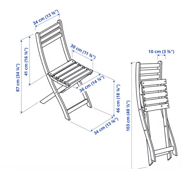 Mesa de Parede Exterior, 2 Cadeiras e 2 Almofadas