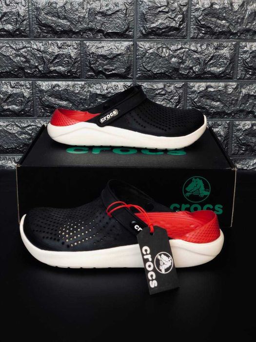 Crocs мужские черные сабо для отдыха и прогулок  Последние размеры / кроксы crocs эластичные удобные шлепанцы на лето