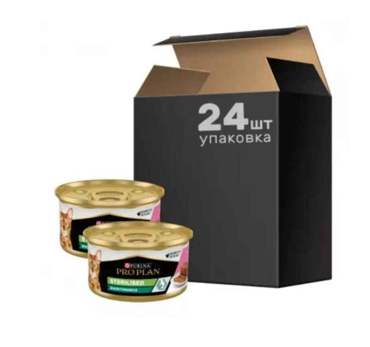 ProPlan Sterilised консерва с лососем и тунцом 85г*24шт