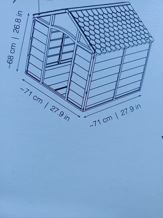 Casota para cão 71x71,5x68 cm