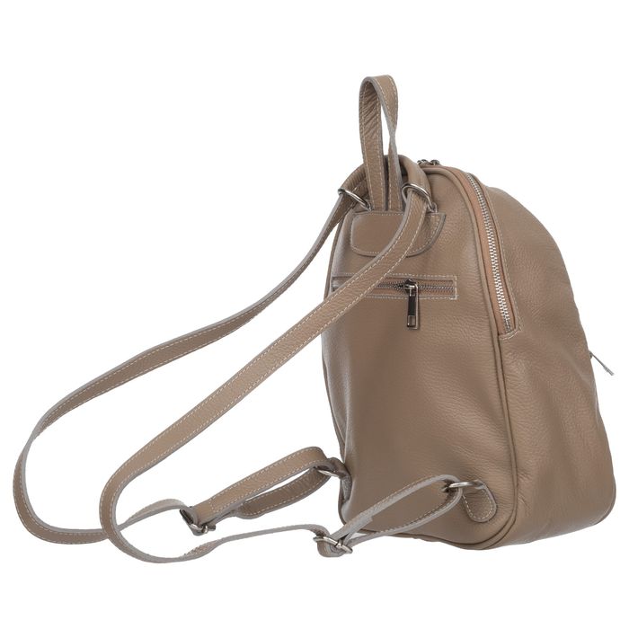 VERA PELLE plecak damski skórzany elegancki klasyczny V565 granatowy