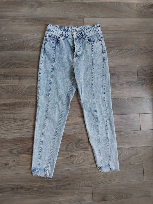 Mom jeans proste wysoki stan rozmiar S