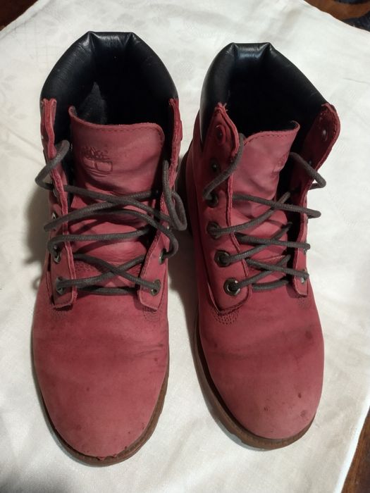 Ботинки красные Timberland