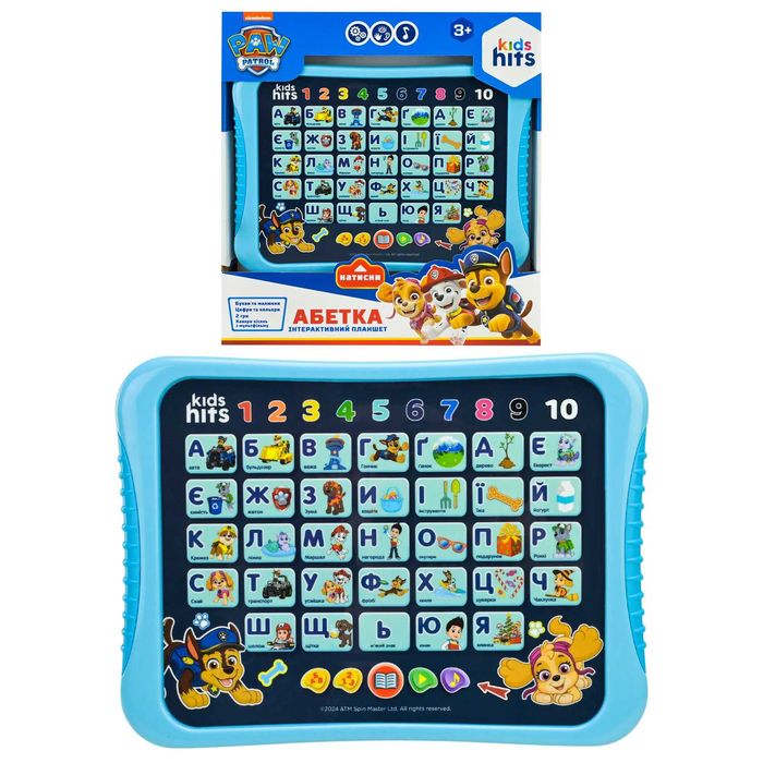Інтерактивний планшет Абетка Kids Hits, KH01/014L, Paw Patrol : букви,