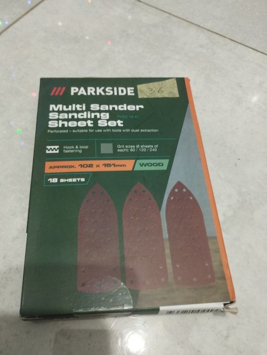 Parkside papier ścierny do drewna 102x151mm