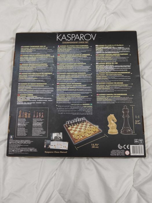 KASPAROV Championship Chess Set NOVO! Pode exposição / coleção / jogo
