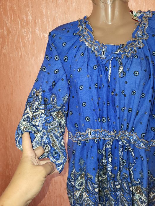 Туника рубашка штапель пляжно повседневная XL-XXL