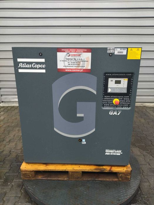 Sprężarka śrubowa Atlas Copco GA7P,7,5 KW,S015862