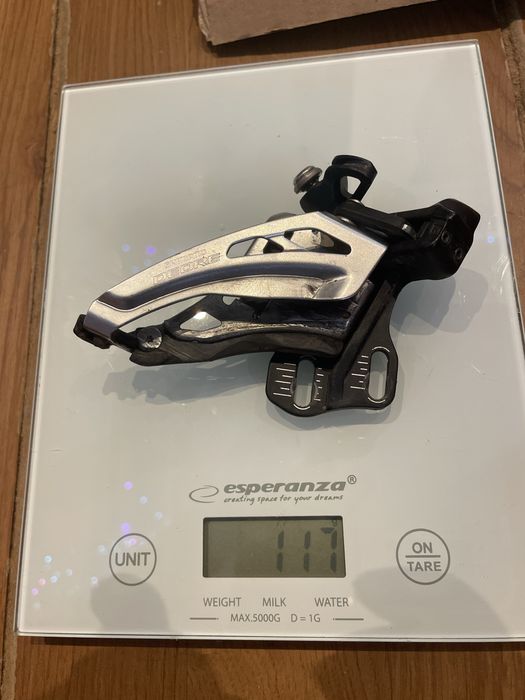 Przerzutka przod deore shimano 2 rzedowa + manetka