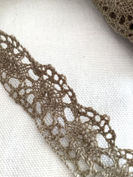 Koronka bawełniana szara