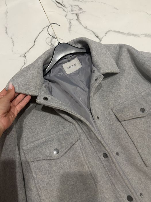 Бомьер zara теплая рубашка куртка пальто тепла сорочка