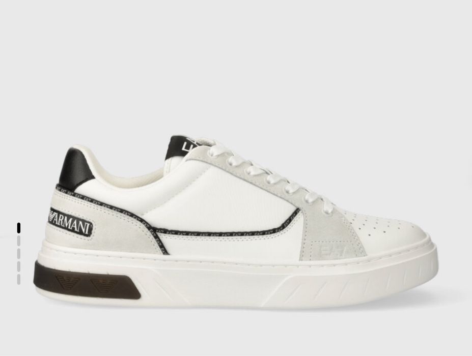 Emporio Armani EA7 Premium Court Sneakers White Heren