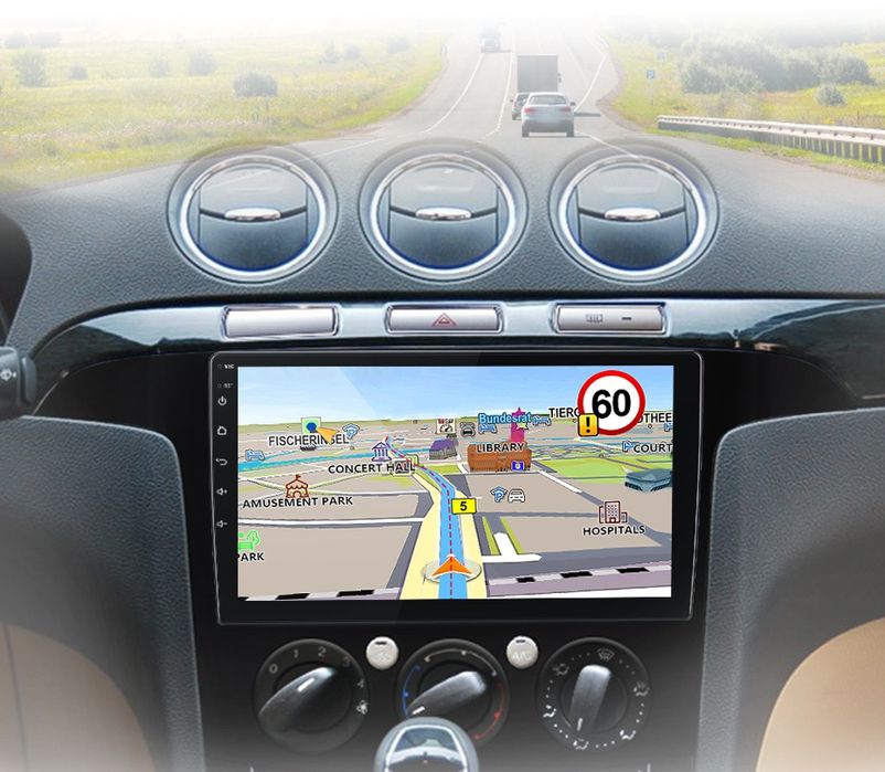 Rádio 9" android Ford S-Max 2007-15 CARPLAY WIFI GPS 2/32GB Novo