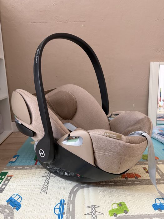 fotelik cybex cloud t+ beżowy bezwypadkowy