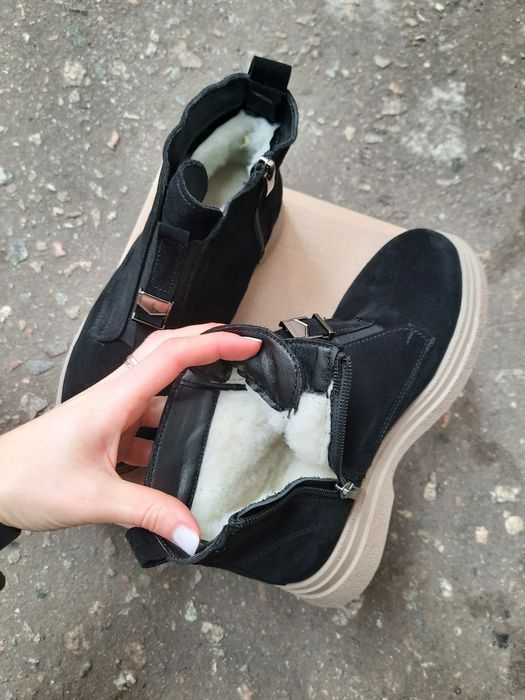 Зимові черевики натуральний замш новинка 2025