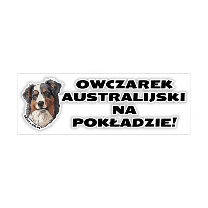 Naklejka na samochód OWCZAREK AUSTRALIJSKI na pokładzie