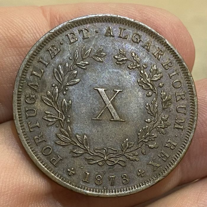 X Reis Coin of King D. Luís I - 1873