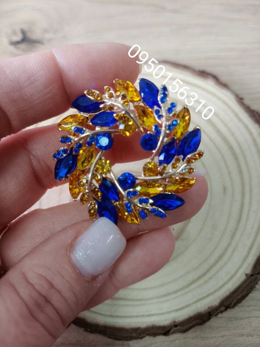 Розкішні брошки колоски/пташки/Брошь птица/брошка патріотична/Подарок