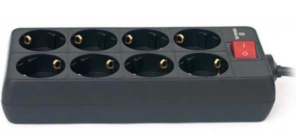 Мережевий фільтр REAL-EL RS-8 PROTECT, 3m, black (EL122300022)
