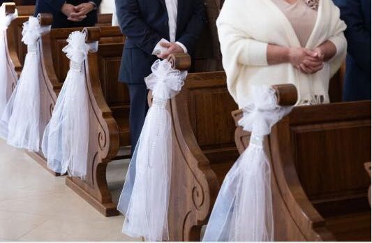 Dekoracje ślubne Kościół oryginalne 19 sztuk