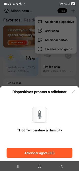 Lote 8 Sensores Temperatura e Humidade Smart Tuya/Smart Life (Novos)