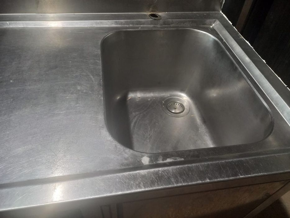 Bancada inox com pia