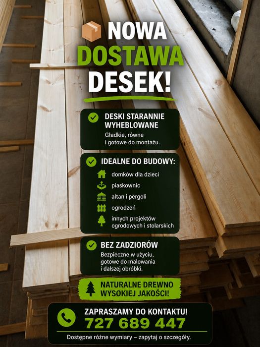 Deski heblowane 4 stronie