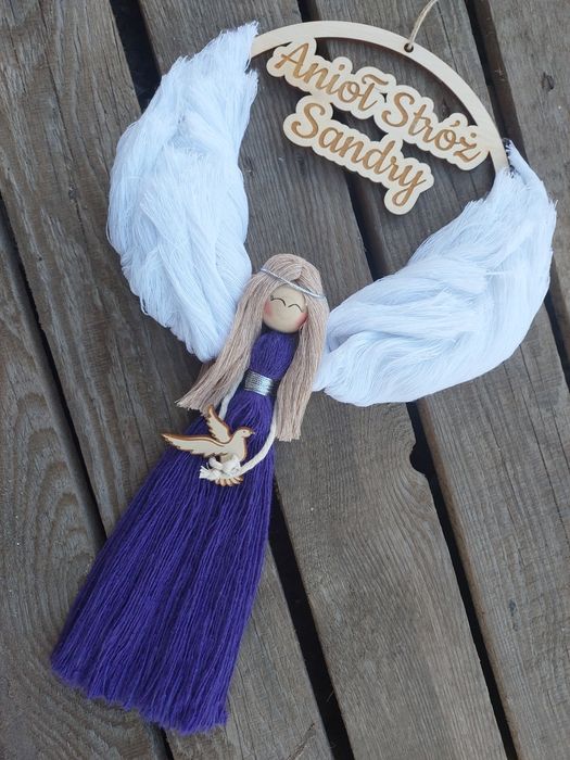 Anioł Stróż,pamiątka, ozdoba, komunia, chrzest imię