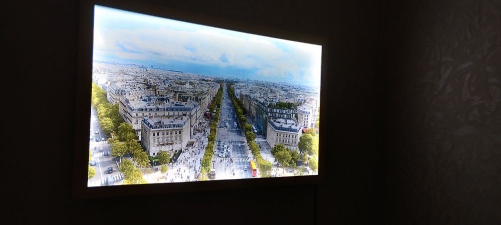 Картина, стекло с принтом фальш окна размер 1185*725 мм.