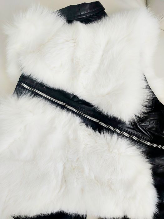 Kamizelka prawdziwe futro+skóra