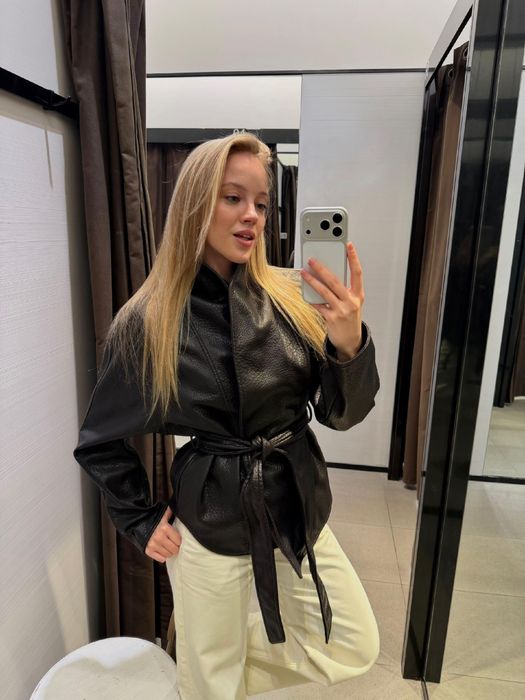 Куртка зі штучної шкіри Zara бестселер