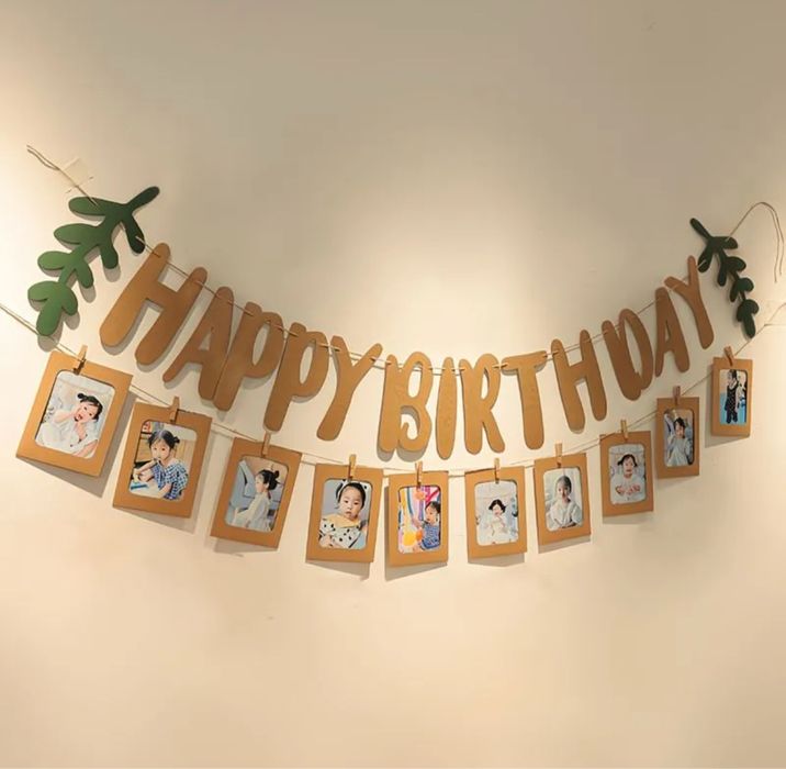 Гірлянда з рамочками для фото (декор, без текстової вивіски)