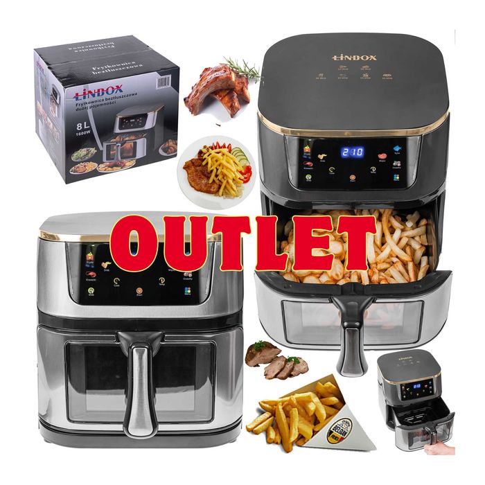 [OUTLET] Frytkownica 8L 1600W beztłuszczowa LINBOX Air Fryer