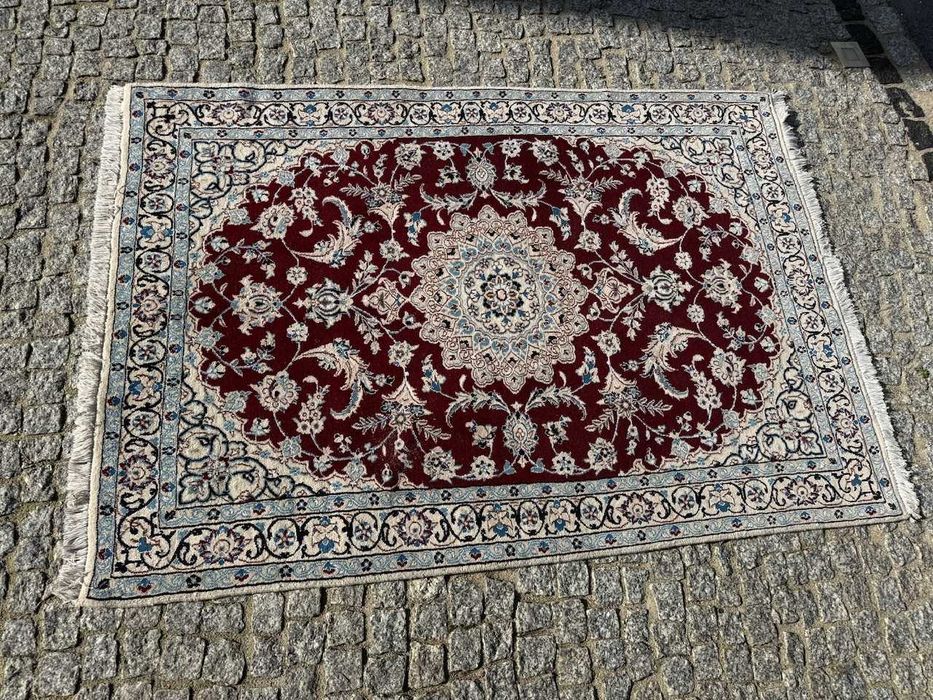 Idealny kaszmirowy dywan perski Iran Nain +jedwab 170x110 gal. 13 tyś