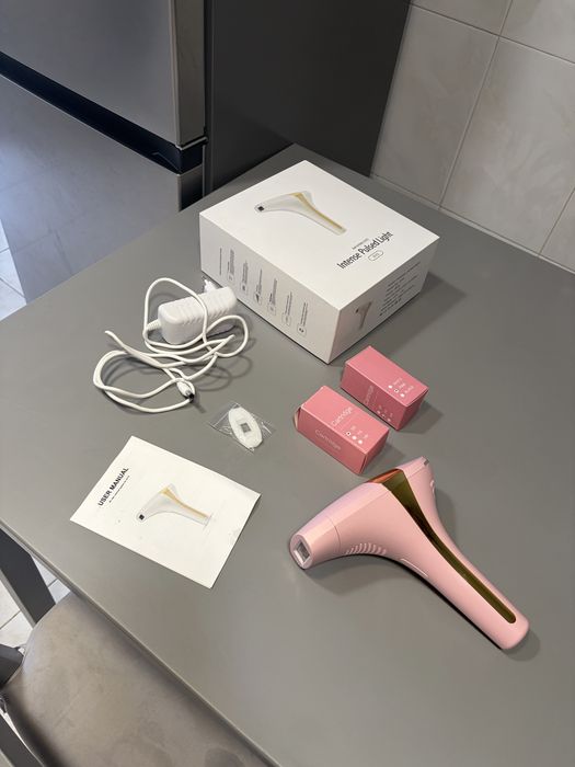 Depiladora IPL Luz Pulsada – Kit Completo com Recargas Novas.