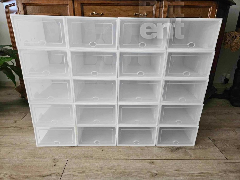 Pudełka 20 sztuk modułowe organizery białe do przechowywania zestaw