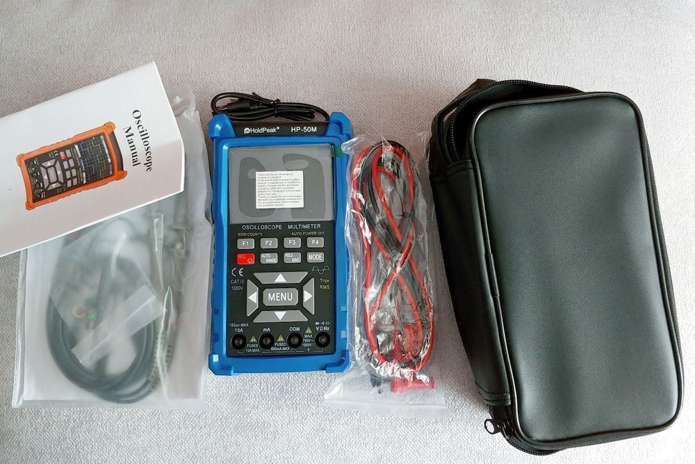 генератор сигналів, осциллограф holdpeak HP-50М, осцилограф 3в1