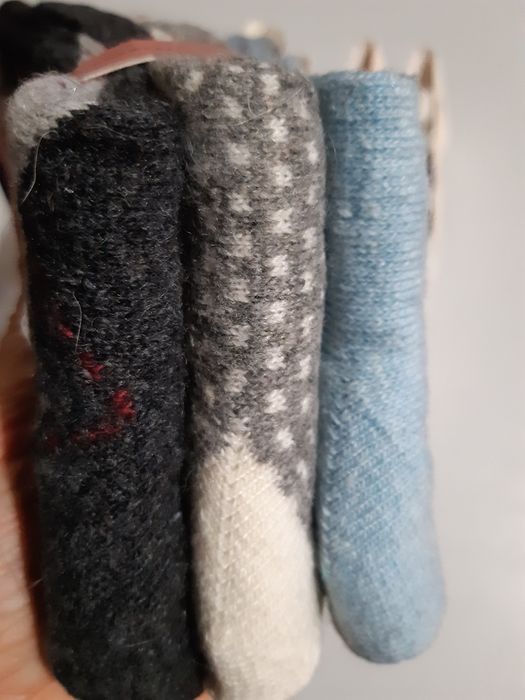 6 pares de meias novas em lã tam. 35-40