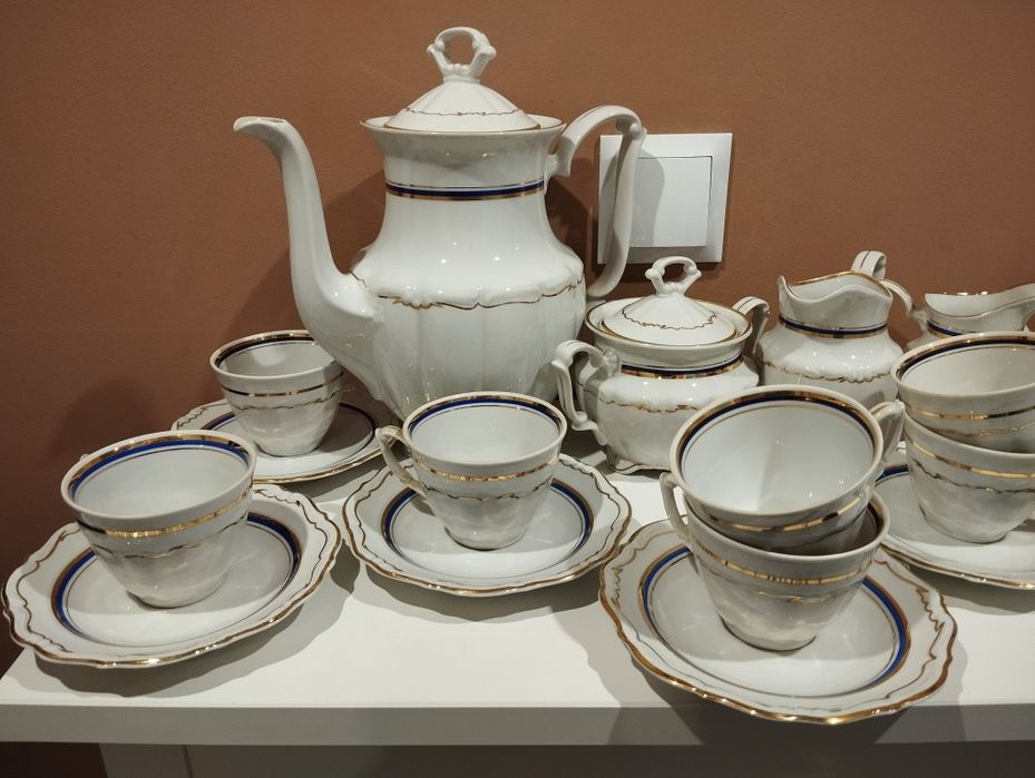 Zestaw serwis porcelanowy kawowy Wałbrzych